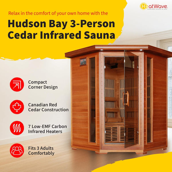 3-Person Cedar Corner Infrared Sauna